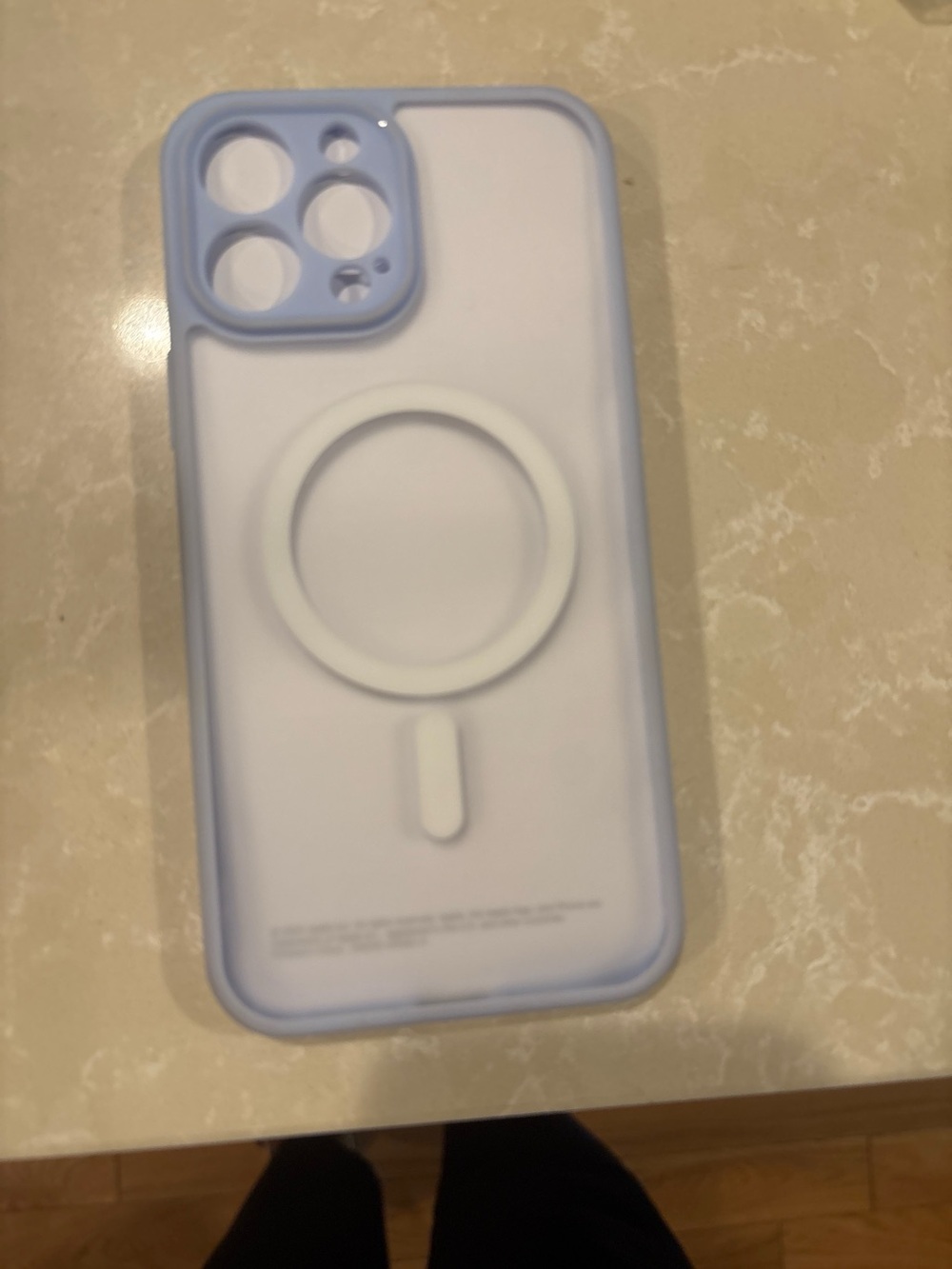 Periwinkle Blue Clear MagSafe iPhone Case Integrated Camera Lens Protection